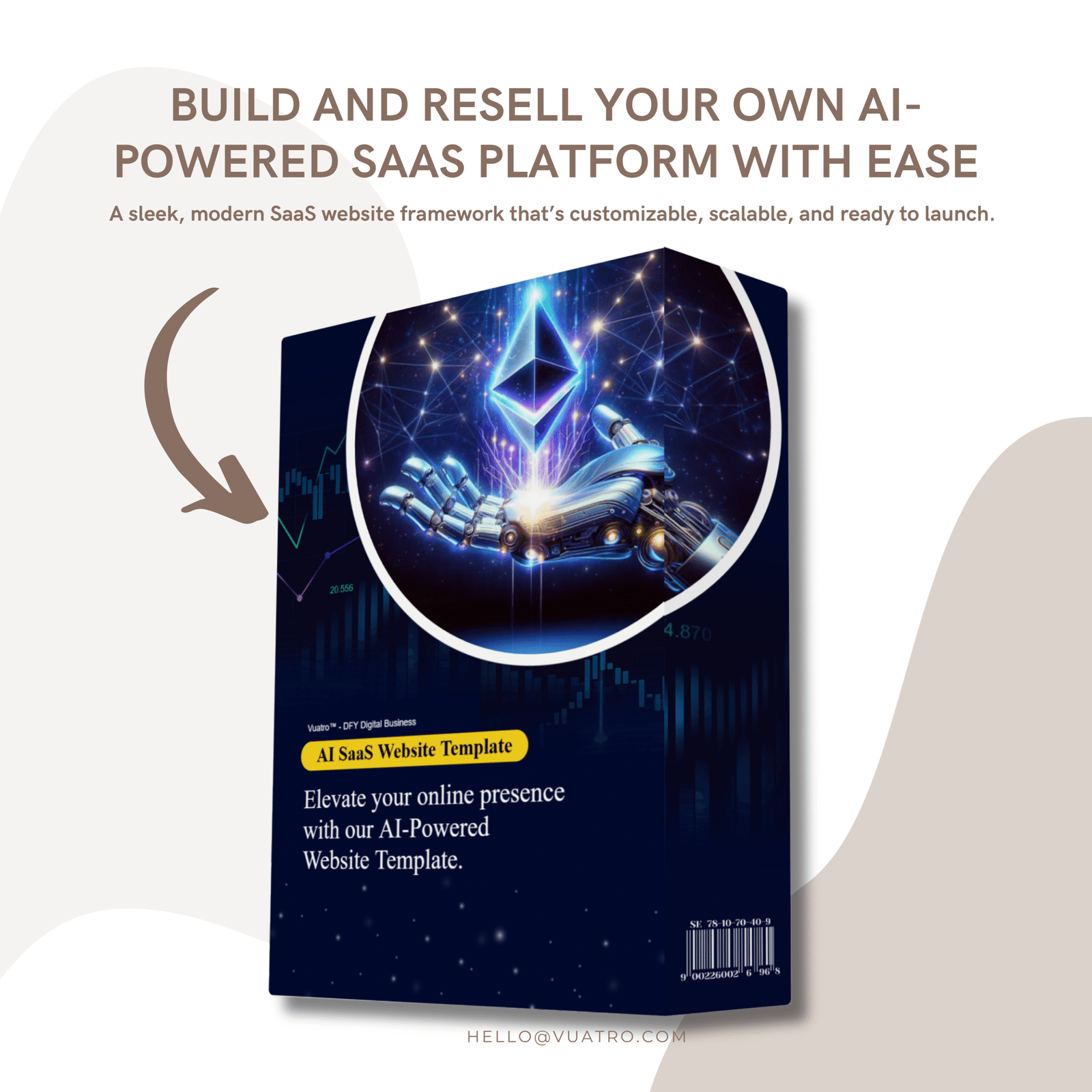 AI SaaS Website Template (Resell Rights) Vuatro.com